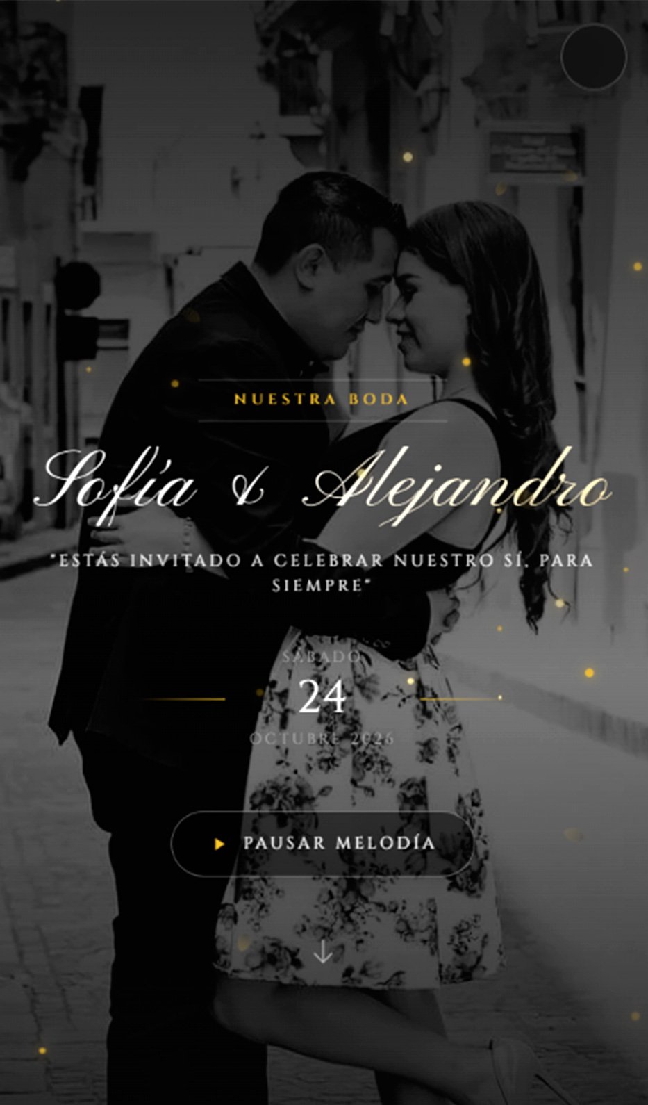 Diseño Boda Dark Luxury Elegante