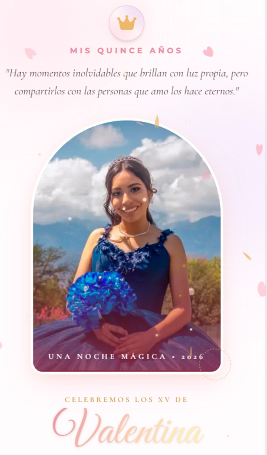 Diseño XV Años Sweet Pink Oro Rosa
